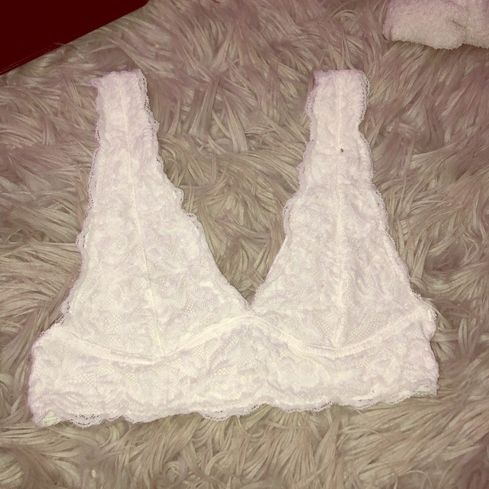 White floral bralette